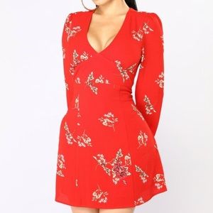 Flowy floral mini dress